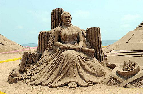 La exhibición de las esculturas olímpicas de arena 3