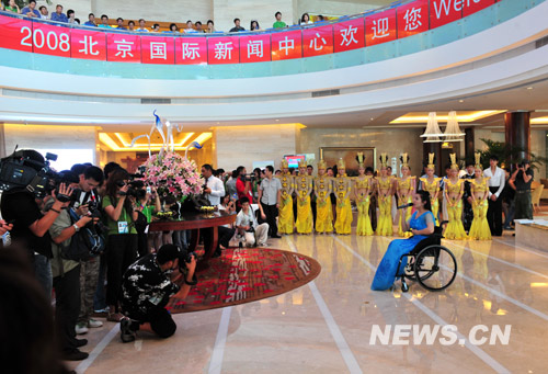 artistas minusválidos,periodistas,Olimpiadas de Beijing7