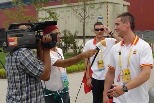 periodistas en la Villa Olímpica4