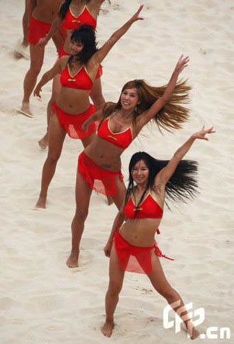 Las animadoras sexys de la competencia de voleibol de playa 5