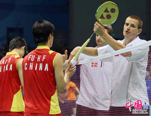 Cai Yun,Fu Haifeng entraron en dobles de ronda 8 de bádminton varonil1