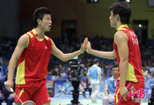 Cai Yun,Fu Haifeng entraron en dobles de ronda 8 de bádminton varonil2