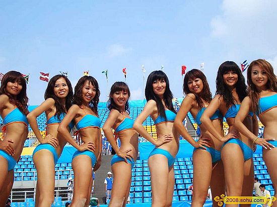 Las animadoras chinas de voley-playa son hot 5