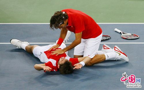 Federer y Wawrinka ganaron oro de tenis en dobles varonil8