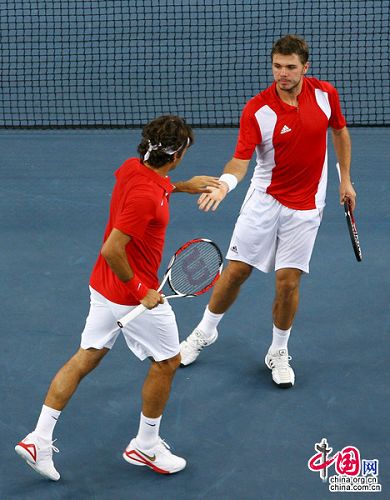 Federer y Wawrinka ganaron oro de tenis en dobles varonil10