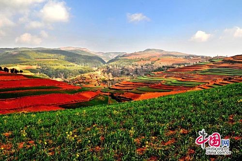 La tierra roja de Dongchuan de la provincia Yunnan3