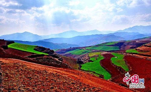 La tierra roja de Dongchuan de la provincia Yunnan6