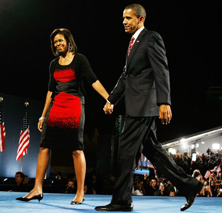 11 vestidos que acompañan a Michelle Obama hacia la Casa Blanca 1