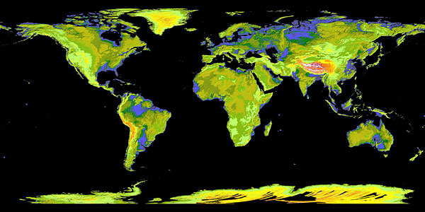 NASA-mapa de setélite-planeta