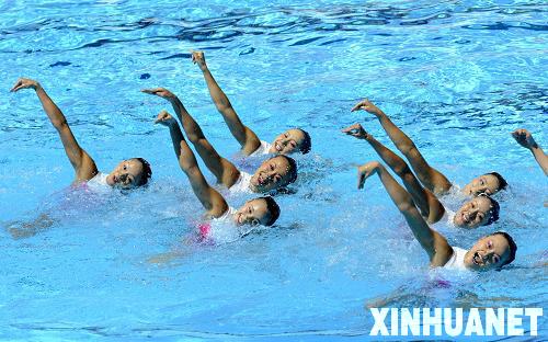 Equipo chino- conquistó - medalla de bronce - nado sincronizado en el Campeonato Mundial de Natación - Roma- 2009 02