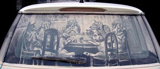 'Dirty car arte' (arte que utiliza coches sucios para dibujar)7