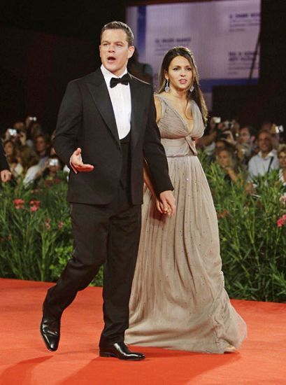 Matt Damon y su esposa en el 66° Festival de Venecia 1