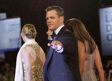 Matt Damon y su esposa en el 66°Festival de Venecia 7