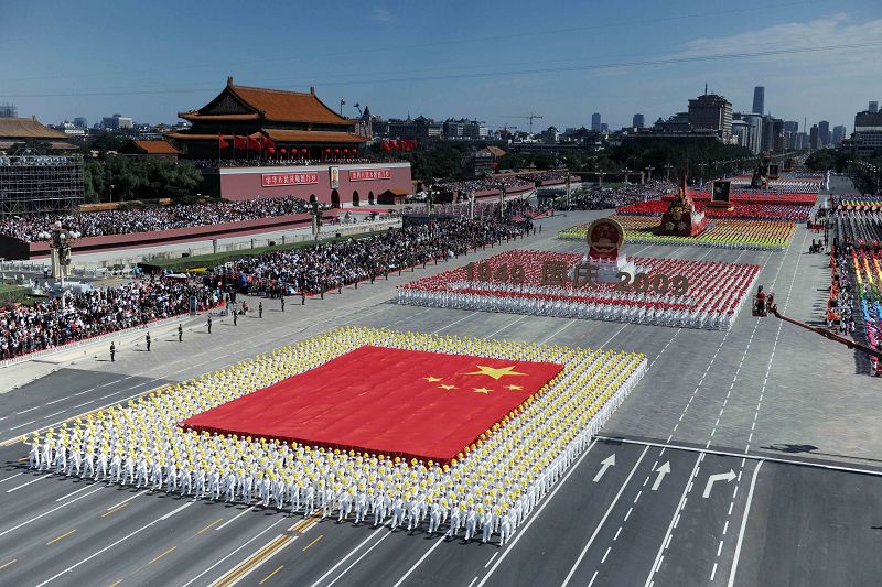 Desfile popular-Plaza de Tian'anmen 