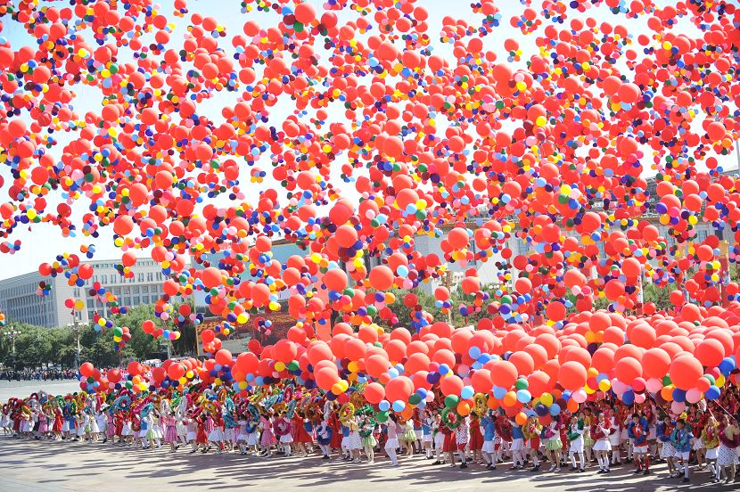 celebraciones-Día Nacional -China -desfile -niños 9