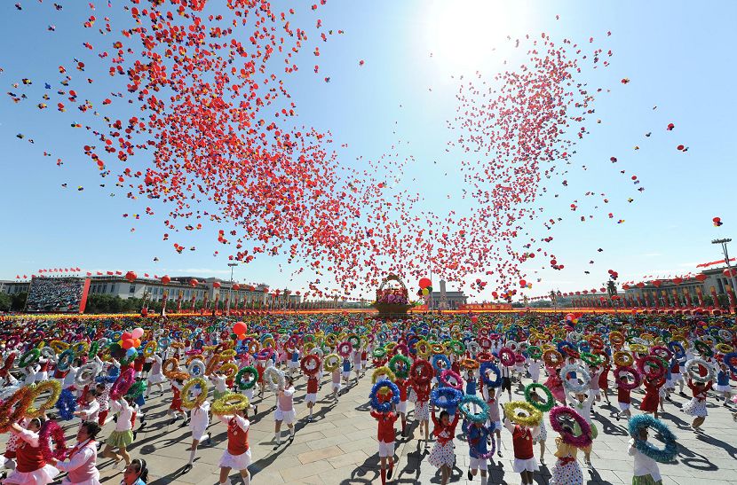 celebraciones-Día Nacional -China -desfile -niños 10