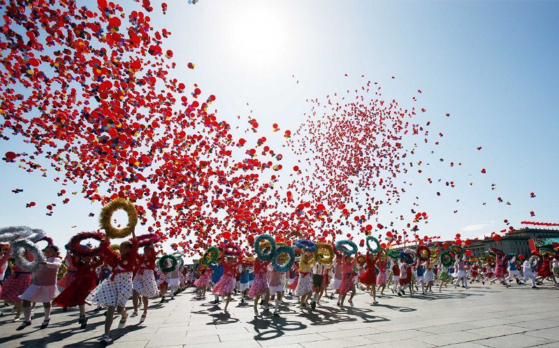 celebraciones-Día Nacional-China-desfile-niños 10