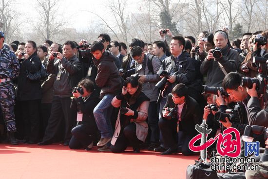 Los medios en la inauguración