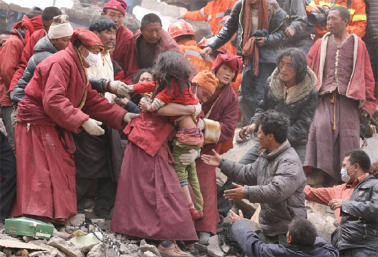 sismo terremoto Yushu Qinghai rescate