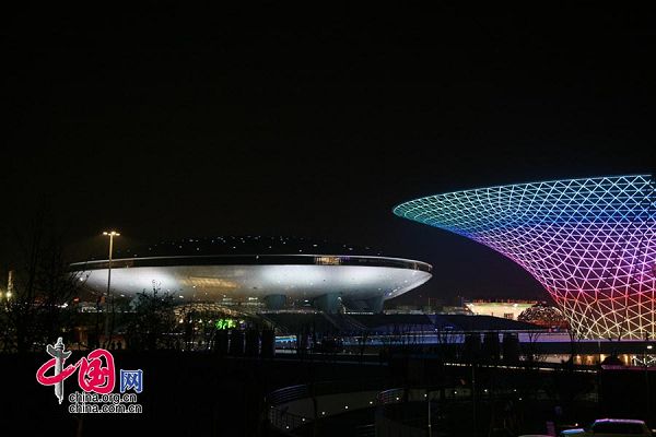 vistas nocturnas, Shanghai, Expo 4