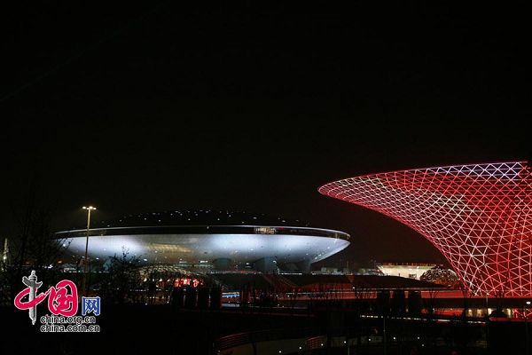 vistas nocturnas, Shanghai, Expo 6