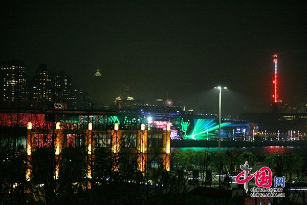 vistas nocturnas, Shanghai, Expo 7