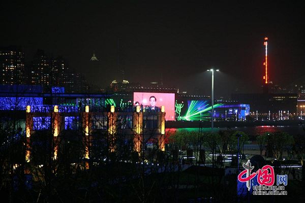 vistas nocturnas, Shanghai, Expo 8