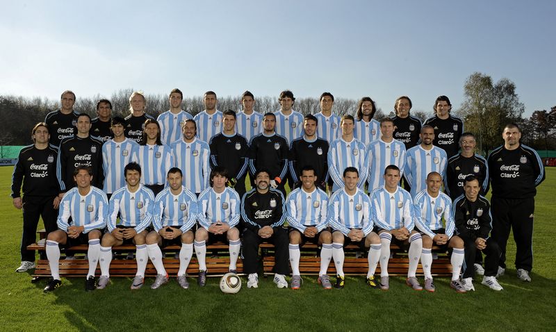 阿根廷隊出征世界杯拍攝“全家福” Fotos del equipo argentino para la Copa Mundial