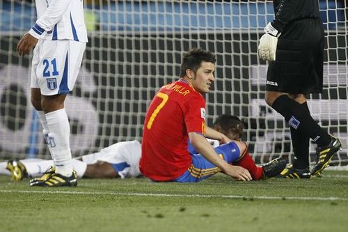 Dos golazos de Villa dieron el triunfo a España ante Honduras