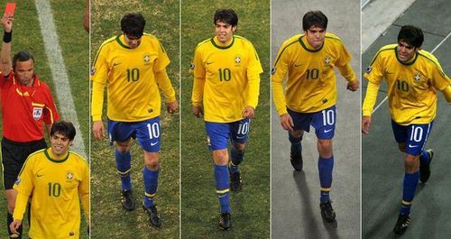 Brasileño Kaká expresa inconformidad por expulsión