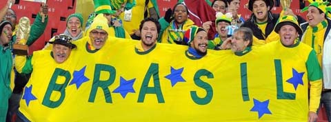 Brasil pasa cuartos final Chile 3-0 copa mundial 2010 11