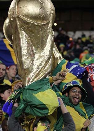 Brasil pasa cuartos final Chile 3-0 copa mundial 2010 16