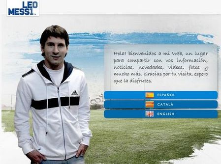 Messi lanza su página web oficial