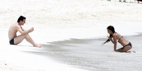 Messi y su novia descansan en Cancún