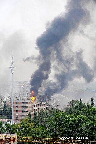 Fuerte explosión, China, una fábrica de Nanjing