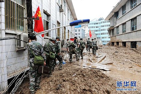 Zhouqu, avalancha, rescate, Gansu