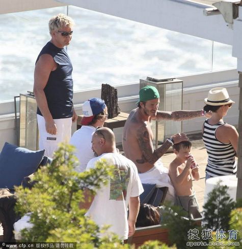 Beckham y su familia pasan las vacaciones