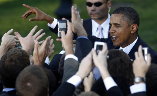 Obama recibe con los jugadores de NCAA