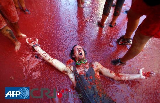 la Tomatina lucha más viva con tomates 23