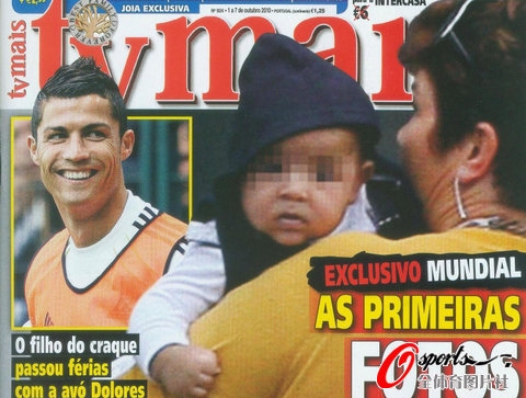 El hijo de Cristiano Ronaldo aparece en la revista portuguesa