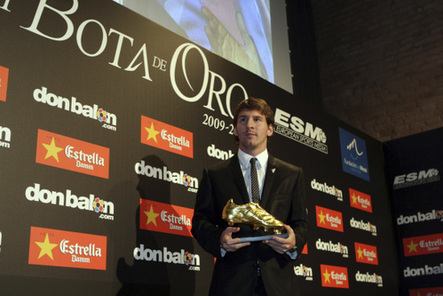 Messi recibe la Bota de Oro