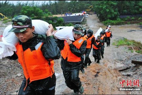 Hainan, desastre, inundación, evacuación