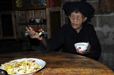 Anciana 125 años de edad mujer más vieja China 2