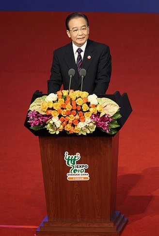  Premier chino-secretario general-ONU-asiste-Foro de Cumbre-Expo-China-Shanghai-Wen-Ban 2