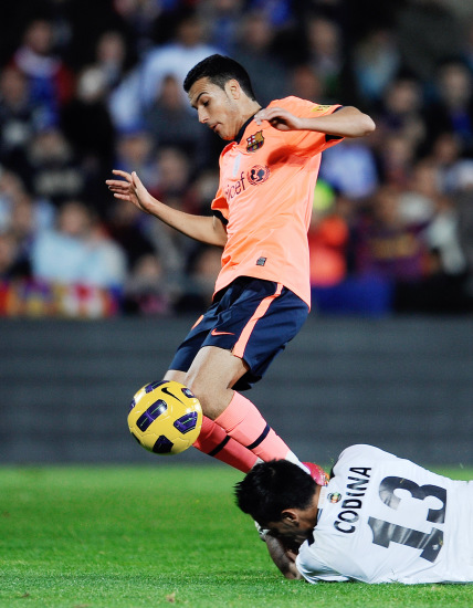 La Liga española: el Barça derrota al Getafe con 3-1, Villa y Messi tiran los goles