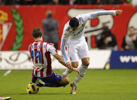 Real Madrid gana 1-0 al Gijón en Liga española