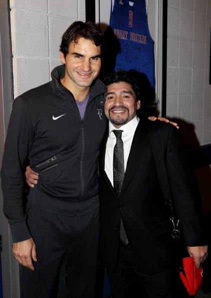 Federer y Maradona, muy amigos