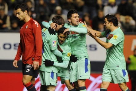 El Barça derrota al Atlético Osasuna con 3-0