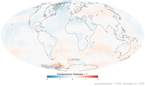 NASA publica mapa  calentamiento global 1