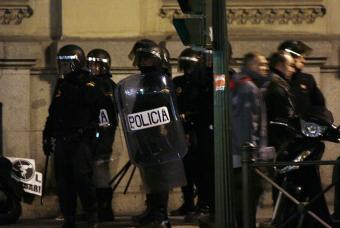 Disturbios en el centro de Madrid por el 